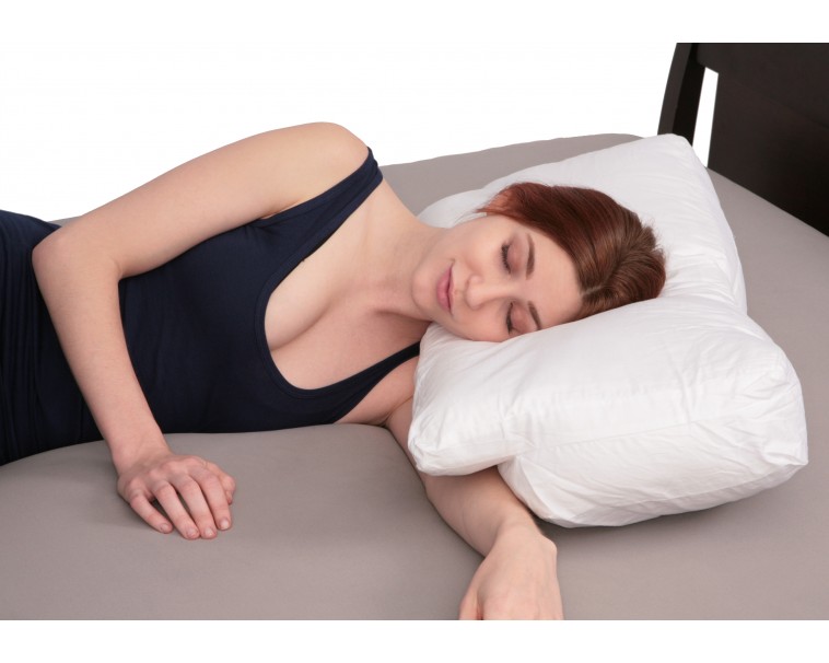 Better Sleep Pillow Gel Fiber Pillow - Patented  Arm-Tunnel Design Improves Hand And Arm Circulation - Neck Pain Relief -  Perfect Side And Stomach
