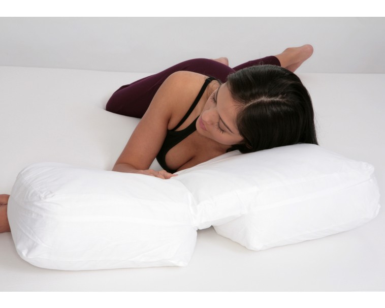  Better Sleep Pillow Gel Fiber Pillow - Patented Arm-Tunnel  Design Improves Hand And Arm Circulation - Neck Pain Relief - Perfect Side  And Stomach Sleeper Pillow - Bed Pillow, White 