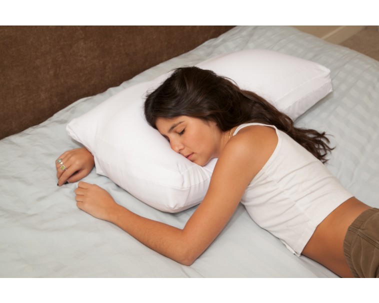 side sleeper with arm under pillow