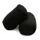 Microbead Neck Roll Bolster Pillows - Squishy Mooshi Beads - Black