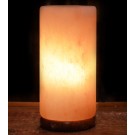 Cylinder Natural Salt Lamp with Wood Base - Himalayan Lamp