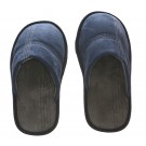 Men's Memory Foam Slippers - Indoor or Outdoor Suede Blue, Size 9-10