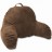 Microsuede Bedrest Pillow Brown - W/Arms for Reading in Bed